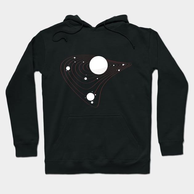 White sun solar system Hoodie by Liam Warr